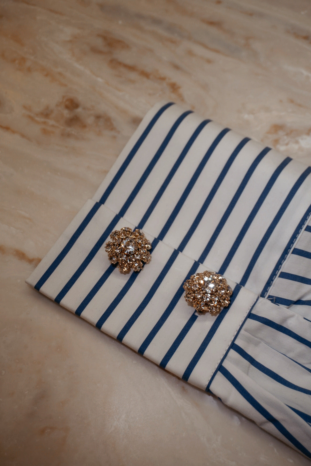 Crystal Gold Buttons 2pcs