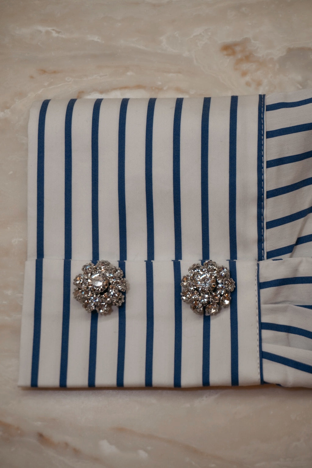 Crystal Silver Buttons 2pcs