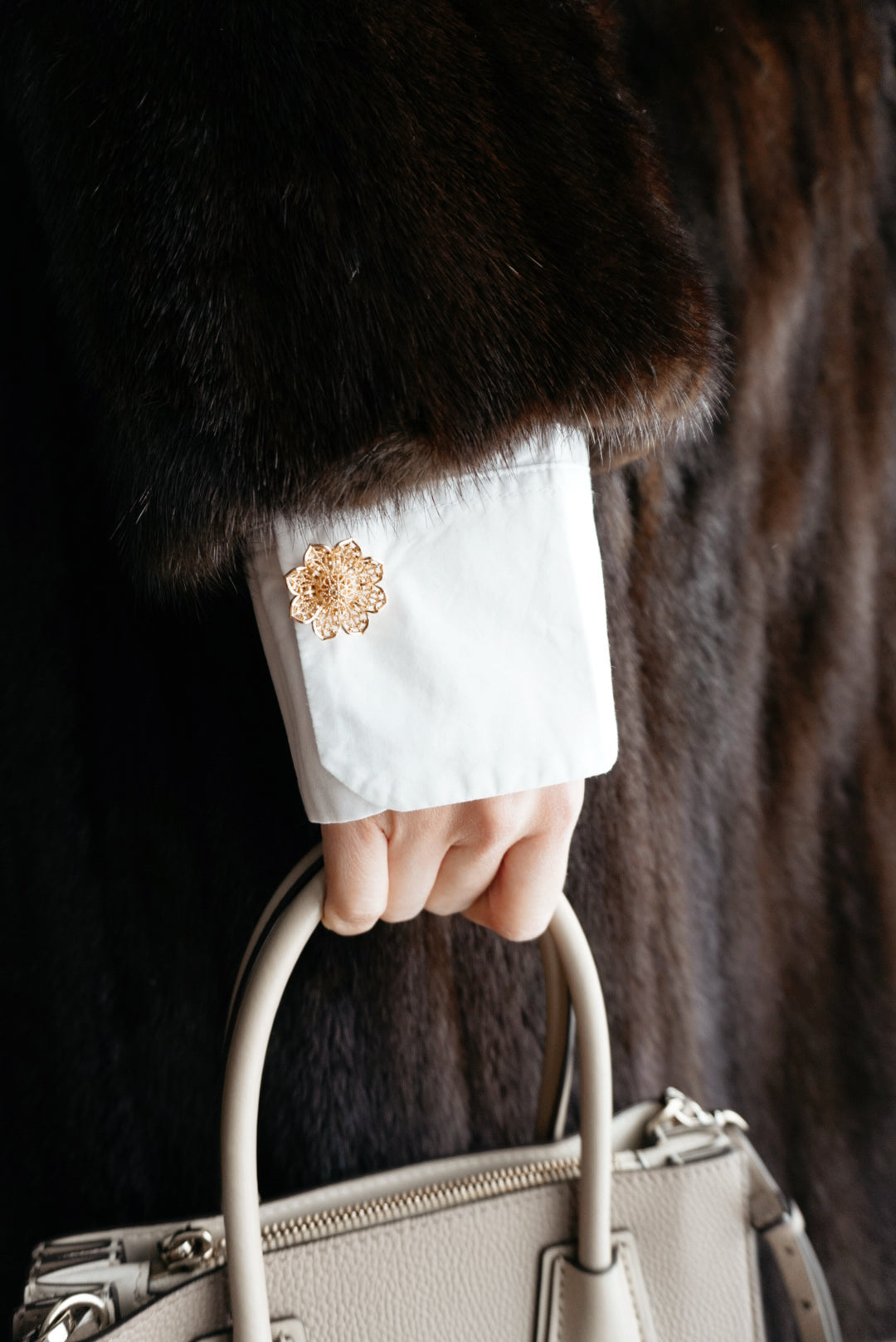 Gold Flower Buttons 2pcs