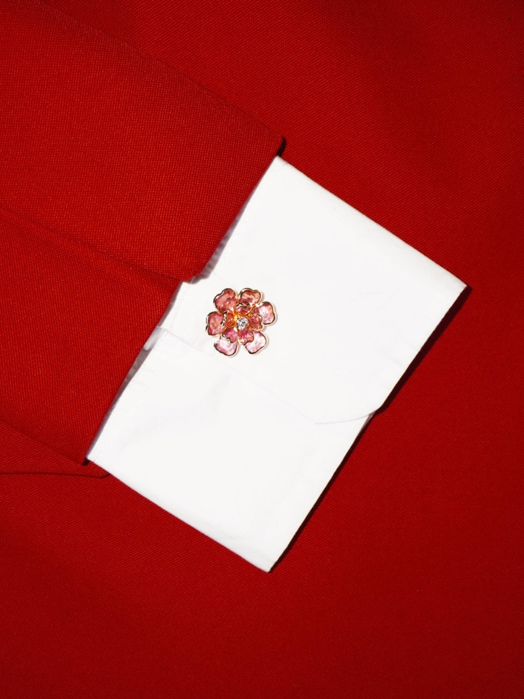 Pink Flower Buttons 2pcs