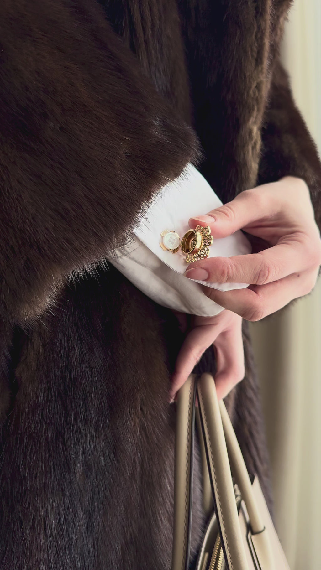 Gold Flower Buttons 2pcs